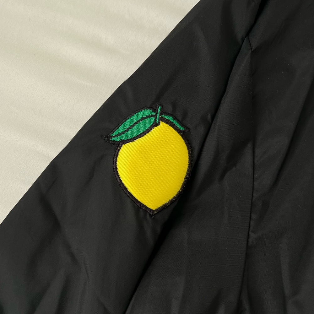 Black Bomber Jacket With Yellow Patch - image 4